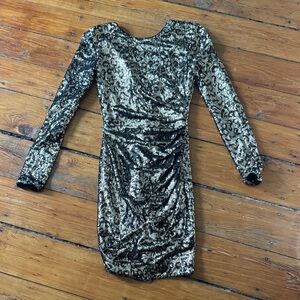 Dress the Population Lolita Sequin Long Sleeve Dress XS
